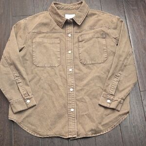 Bagatelle Olive Green Button-Down Shirt Women Size Large